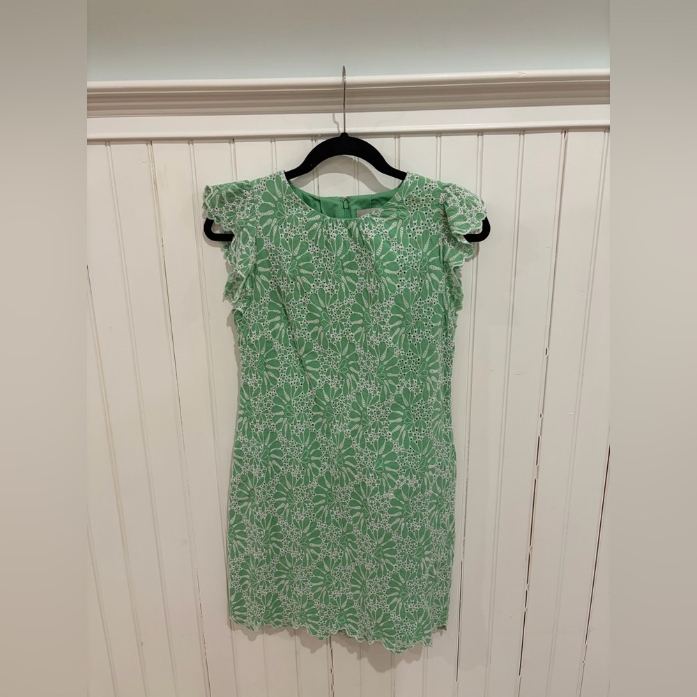 LOFT Eyelet Flutter Sleeve Dress (2P)